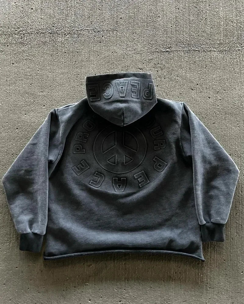 Blackward Peace Lumen Hoodie for Men Y2k Goth