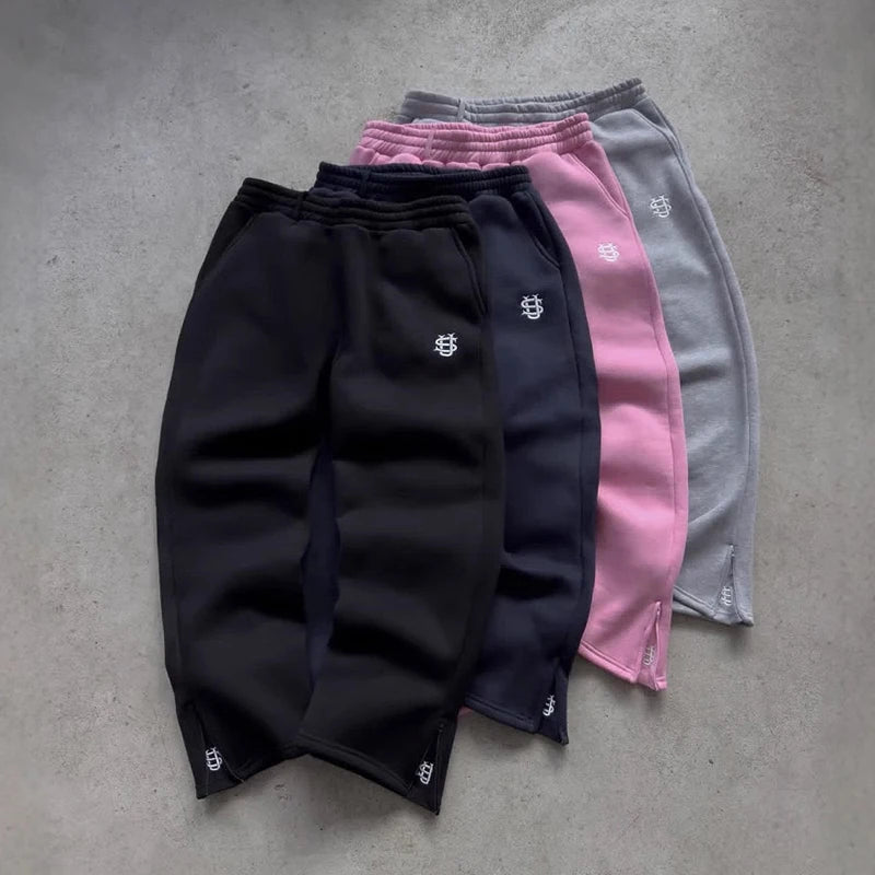 Autumn Drawstring Zipper Sweatpants