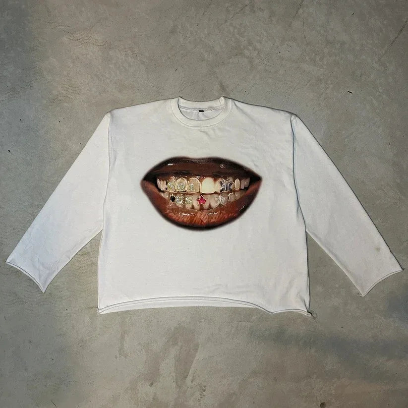 Blackward Nebula Hip Hop  Long Sleeve Tooth