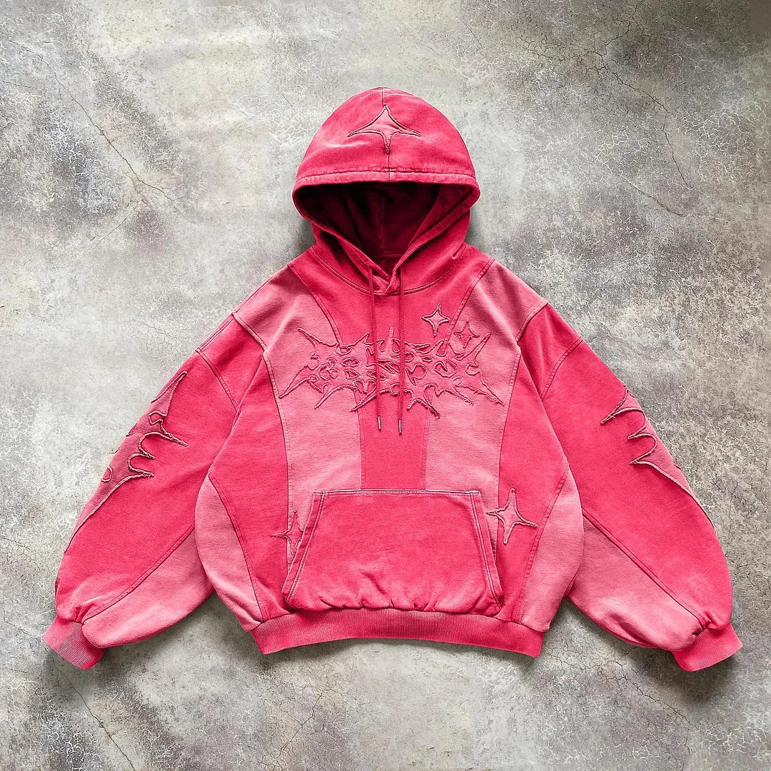 Y2K Embroidered Design Loose Zipper Men's H