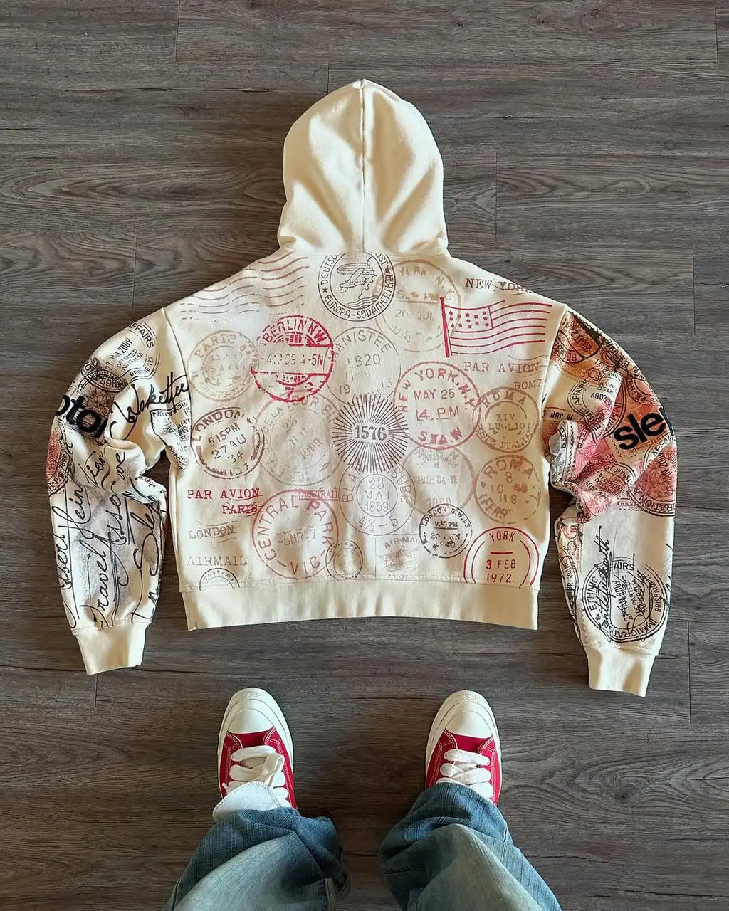 Blackward Slepton Printed Hoodie Zipper