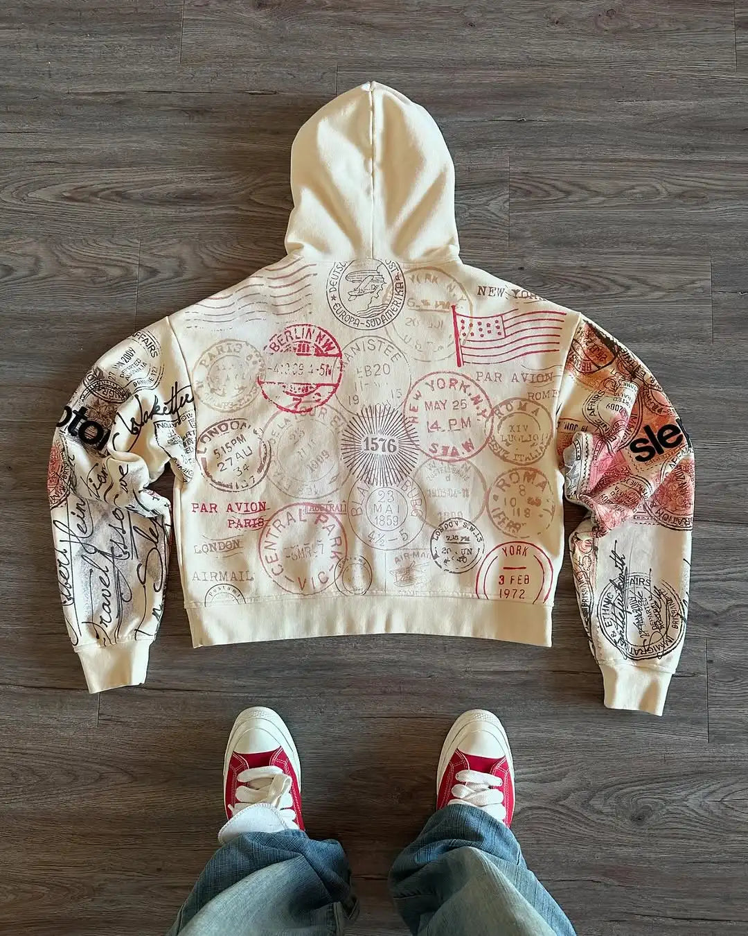 Blackward Slepton Printed Hoodie Zipper